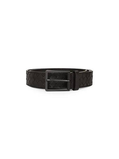 Intrecciato Leather Belt Brown - BOTTEGA VENETA - BALAAN 2