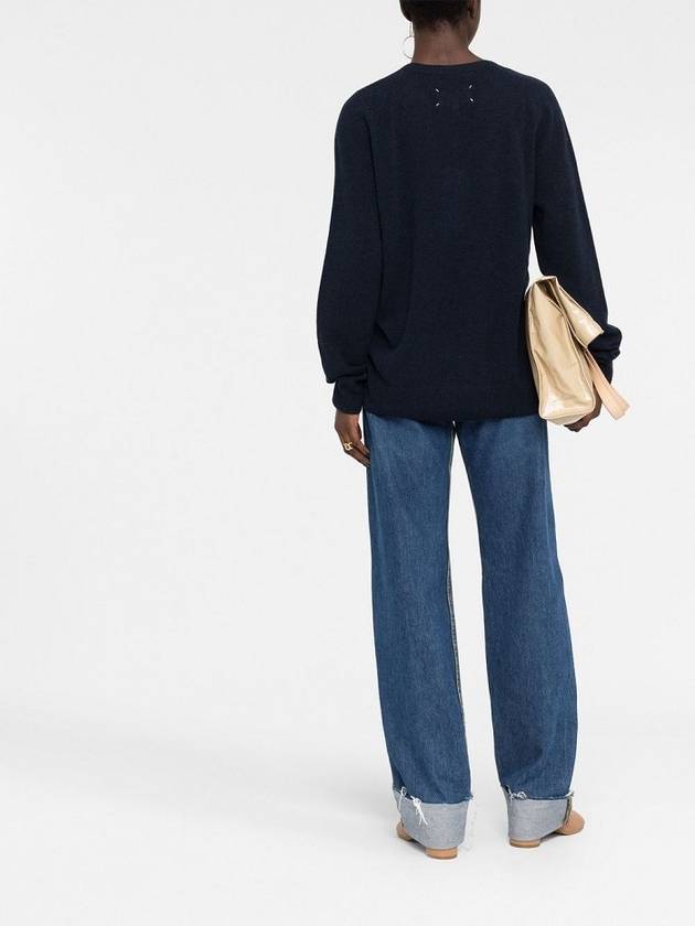 Lambswool Sweater Knit Top Blue - MAISON MARGIELA - BALAAN 5