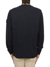 Compass Badge Crew Neck Ribbed Cotton Knit Top Navy - STONE ISLAND - BALAAN 4