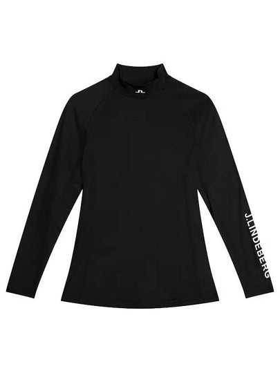 Asa Soft Compression High Neck Long Sleeve T-Shirt Black - J.LINDEBERG - BALAAN 2