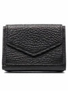 Signature Stitch Trifold Leather Half Wallet Black - MAISON MARGIELA - BALAAN 2