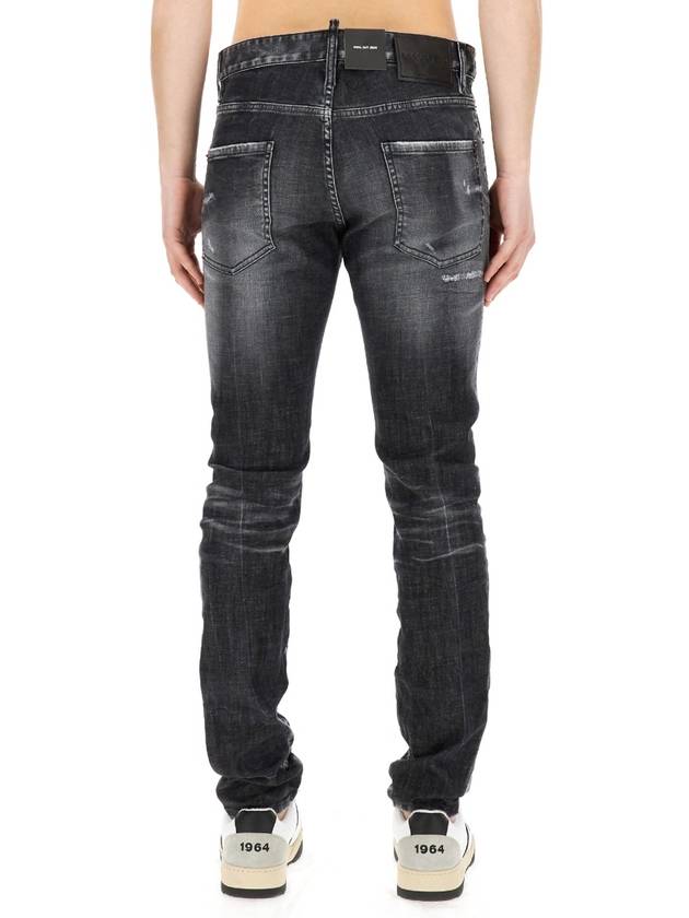 Distressed Wash Denim Jeans Black - DSQUARED2 - BALAAN 3