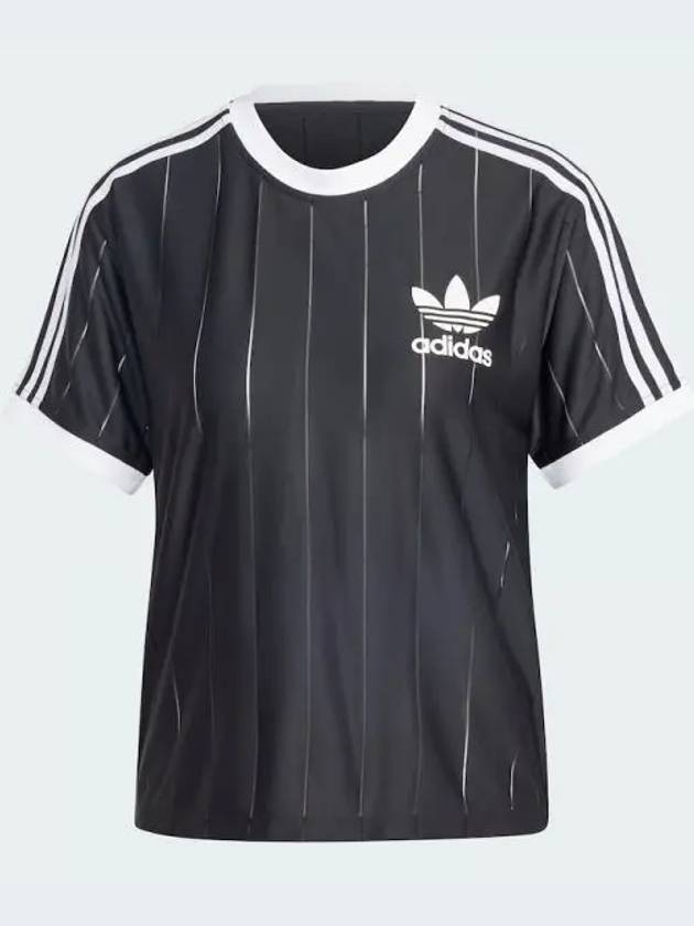 Adicolor 3 Stripes Pinstripe Short Sleeve T-Shirt Black - ADIDAS - BALAAN 2