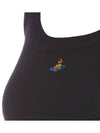 ORB Logo Knit Bra Black - VIVIENNE WESTWOOD - BALAAN 4