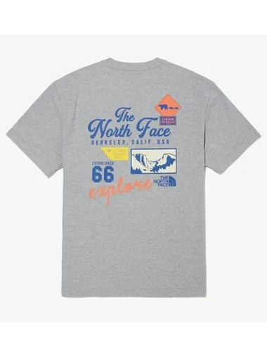 The North Face NT7UQ10L White Label Emblem Archive Short Sleeve Round Tee - THE NORTH FACE - BALAAN 1