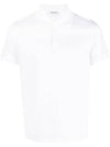 Men's Monogram Cotton Short Sleeve Polo Shirt White - SAINT LAURENT - BALAAN 2