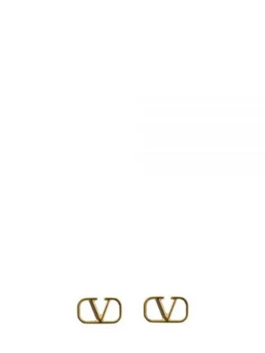 5W2J0G76 MET CS4 V logo signature earrings - VALENTINO - BALAAN 1