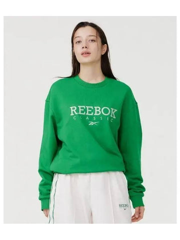 Classic Vector Big Logo Sweatshirt Green - REEBOK - BALAAN 1