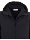 Batavia Garment Dyed Nylon Cotton Hooded Jacket Black - STONE ISLAND - BALAAN 4