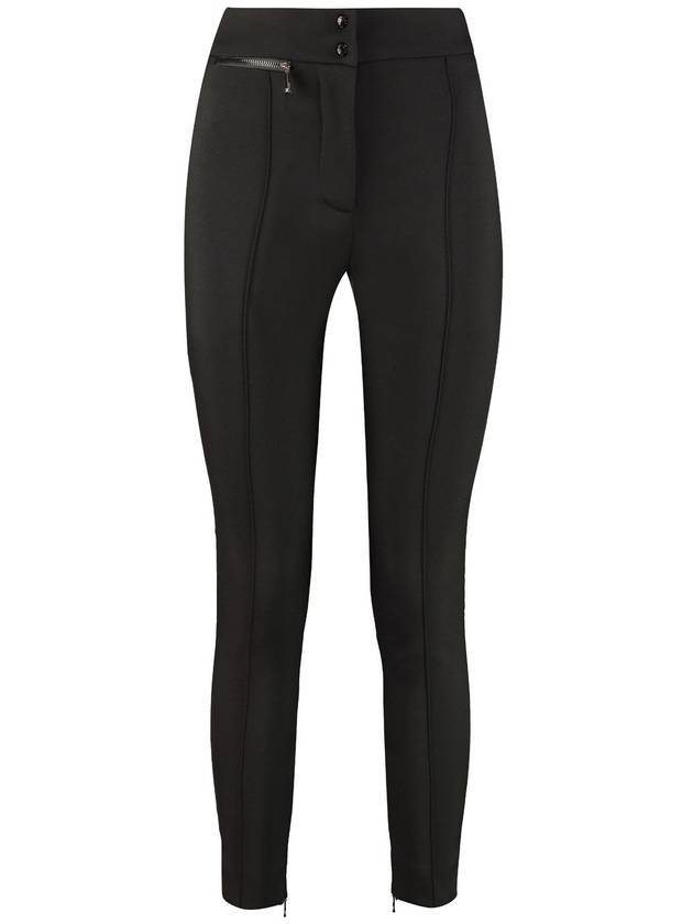 zipper high waist pants black - MONCLER - BALAAN 1