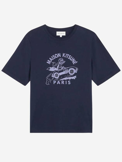 Racing Fox Comfort Short Sleeve T-Shirt Ink Blue - MAISON KITSUNE - BALAAN 2