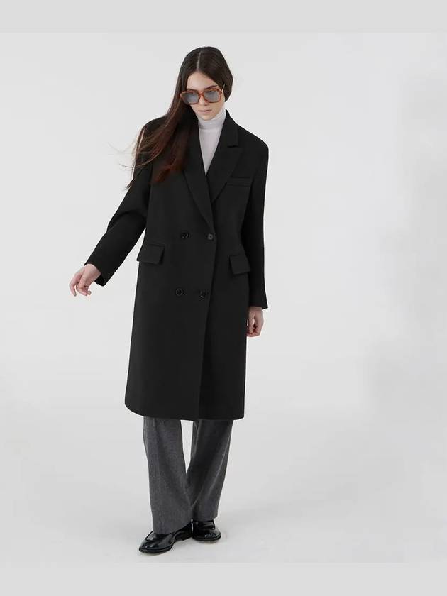 Menish Oversized Fit Box Wool Double Coat Black - VOYONN - BALAAN 6