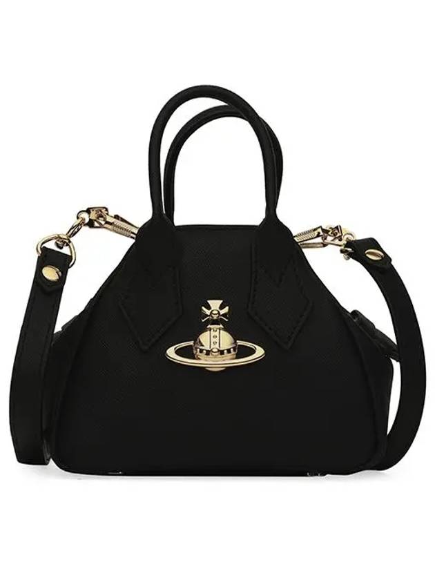 Yasmine Small Saffiano Tote Bag Black - VIVIENNE WESTWOOD - BALAAN 2