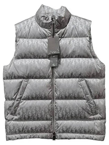 033C410A4462 489 Oblique All over Logo Down Padded Vest Rose Violet Men s Jacket TLS 271129 - DIOR - BALAAN 1