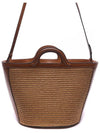 Leather Raffia Tropicalia Tote Bag Rosiena - MARNI - BALAAN 5