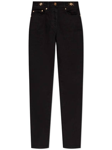 Versace Tapered Leg Jeans, Women's, Black - VERSACE - BALAAN 1