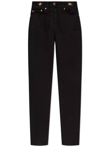 Versace Tapered Leg Jeans, Women's, Black - VERSACE - BALAAN 1