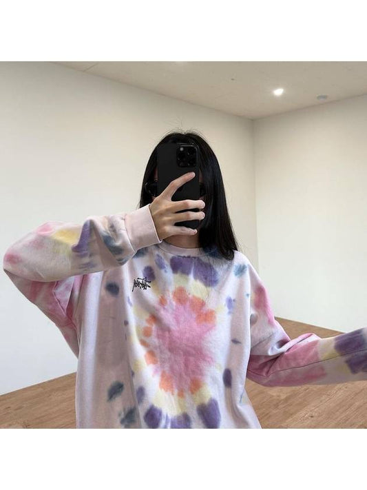 Tie Dye Sweatshirt Pink - STUSSY - BALAAN 2