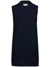 Women's V-neck Knit Midi Dress Blue - MAISON MARGIELA - BALAAN 2