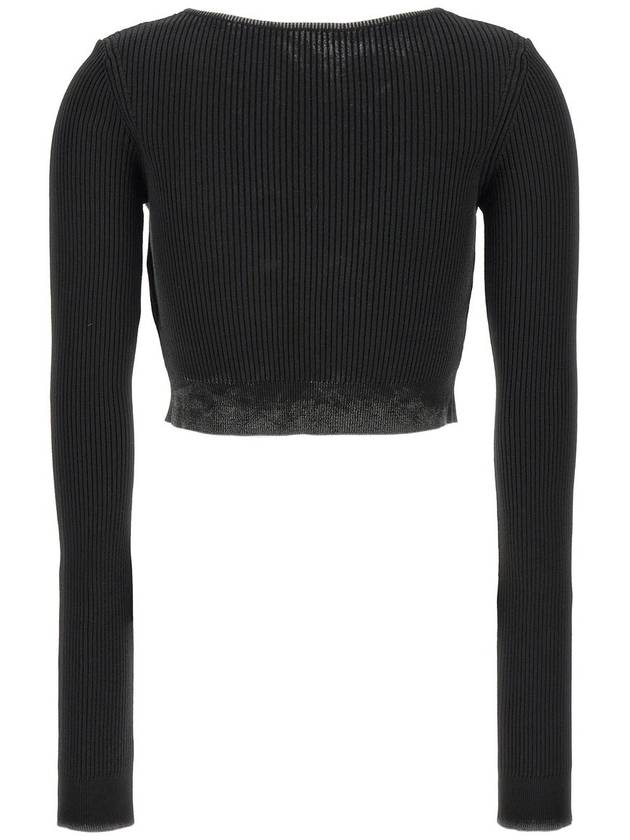 M Latina Cropped Knit Cardigan Black - DIESEL - BALAAN 3