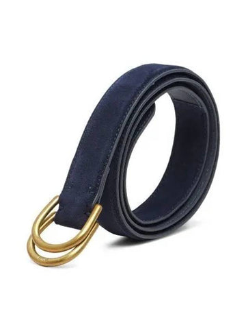 D ring suede casual belt navy - POLO RALPH LAUREN - BALAAN 1