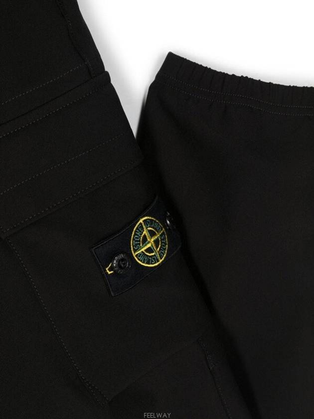 8 year old size black double zipper banding wappen cargo pants 771631014 - STONE ISLAND - BALAAN 4