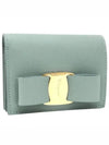 Vara Bow Gloss Flap Half Wallet Green - SALVATORE FERRAGAMO - BALAAN 2