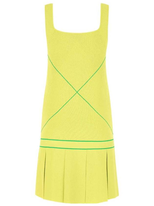 Paraket Stitch Sleeveless Tennis Midi Dress Kiwi - BOTTEGA VENETA - BALAAN 3