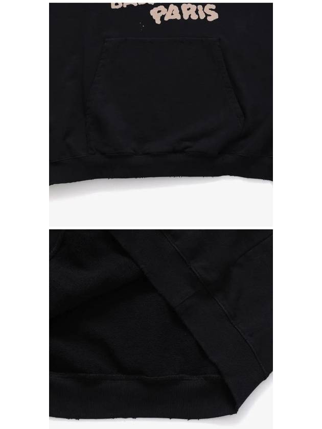 BB Icon Logo Large Fit Hoodie Black - BALENCIAGA - BALAAN 4