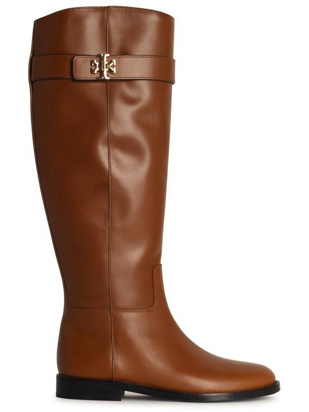 Tory Burch 'Lock Ridin' Brown Leather Boots - TORY BURCH - BALAAN 1