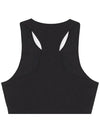 Active Racerback Zipper Sleeveless Black - GANNI - BALAAN 4