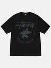 Beach Roots Pigment Dyed Cotton Short Sleeve T-Shirt Black - STUSSY - BALAAN 4