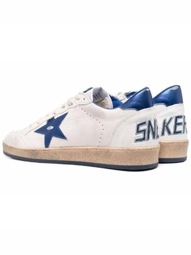 Men's Blue Tab Blue Star Low Top Sneakers White - GOLDEN GOOSE - BALAAN 3