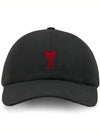 De Coeur Embroidered Logo Ball Cap Black - AMI - BALAAN 2