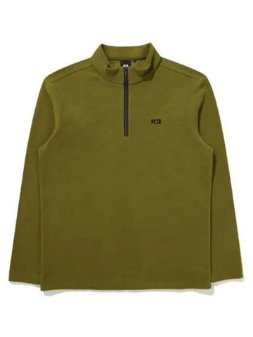 K2 FLYHIKE Thermal Fleece Zip Up T Shirt Olive - KATE - BALAAN 1