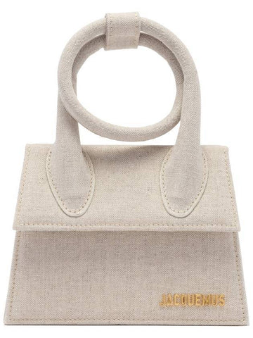 Le Chiquito Noeud Coiled Tote Bag Light Greige - JACQUEMUS - BALAAN 1