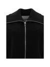 Bond crepe curve sleeve zip up jacket black - GANNI - BALAAN 4