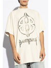 Metal BB Stencil Cotton Short Sleeve T-Shirt White - BALENCIAGA - BALAAN 2