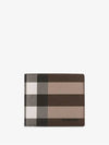 Check Leather International Bifold Wallet Dark Birch Brown - BURBERRY - BALAAN 4