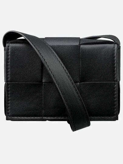 Intrecciato Cassette Small Cross Bag Black - BOTTEGA VENETA - BALAAN 2