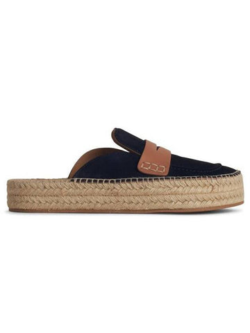 JW Anderson 'Espadrillas' Navy Suede Slippers - JW ANDERSON - BALAAN 1