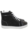 Lou Spike High Top Sneakers Black - CHRISTIAN LOUBOUTIN - BALAAN 2