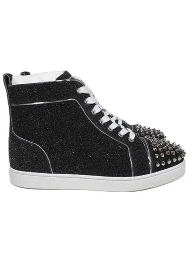 Lou Spike High Top Sneakers Black - CHRISTIAN LOUBOUTIN - BALAAN 1