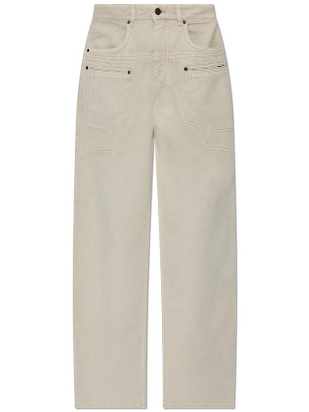 Isabel Marant Beryl Jeans, Women's, Beige - ISABEL MARANT - BALAAN 1