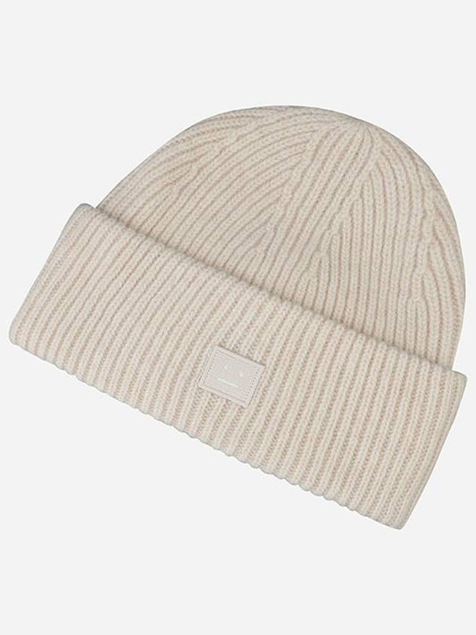 Small Face Logo Beanie Oatmeal Melange - ACNE STUDIOS - BALAAN 2