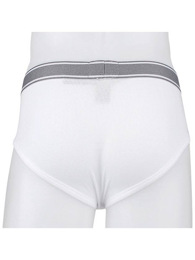 Logo Banding Ribbed Cotton Panties White - EMPORIO ARMANI - BALAAN 5