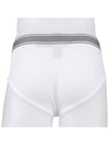 Logo Banding Ribbed Cotton Briefs White - EMPORIO ARMANI - BALAAN 5