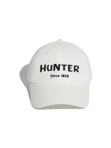 Twill embroidered logo cap white HBW0001CHZWHT - HUNTER - BALAAN 1