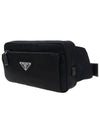Re-Nylon And Saffiano Leather Belt Bag Black - PRADA - BALAAN 3