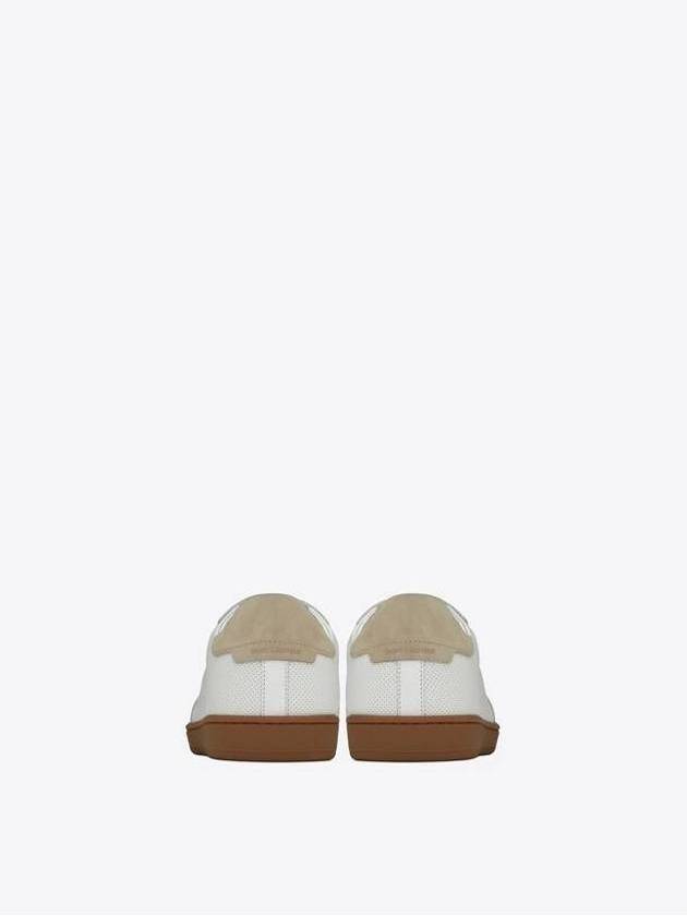 Court Classic Perforated Beige Tab Low Top Sneakers White - SAINT LAURENT - BALAAN 5